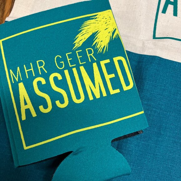 Assumed by MHR Geer signed PB book bookmark tote bag drink cozy - Picture 2 of 9
